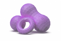 Набор из двух массажных мячей с кистевым эспандером пурпурный (Арт. FT-SM3ST-PP)
